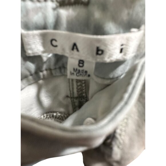 💰BOGO💰 cAbi Leaf Print Cropped Jeans With Pockets & Belt Loops sz 8 - Picture 9 of 9